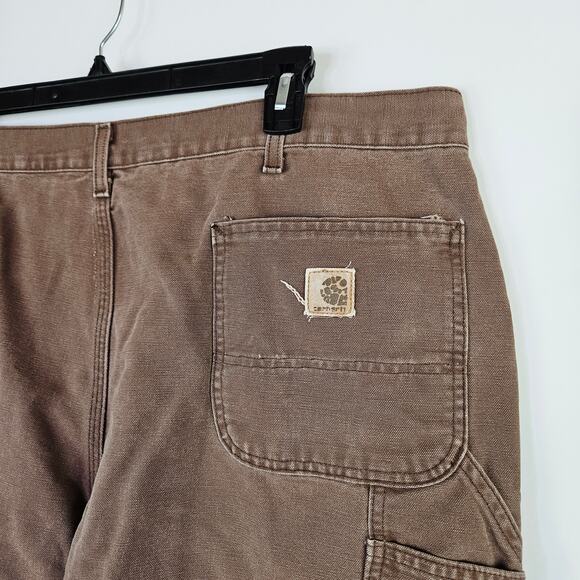 VTG Carhartt Work Pants 44x32 B11 CHT Tan Dungaree Carpenter Union Made USA Work - Picture 6 of 10